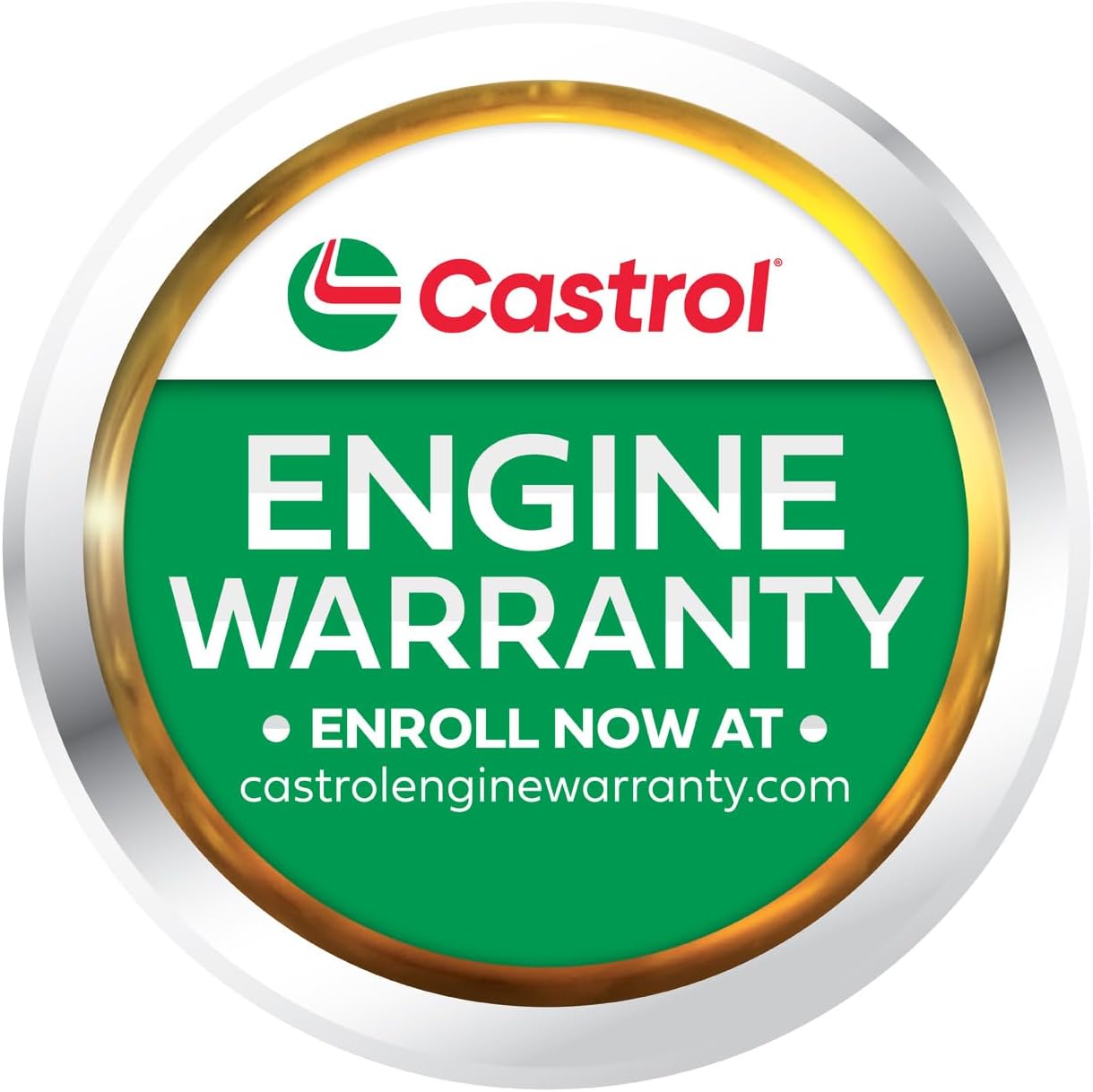 Promotes Castrol's engine warranty program to build trust and encourage enrollment.