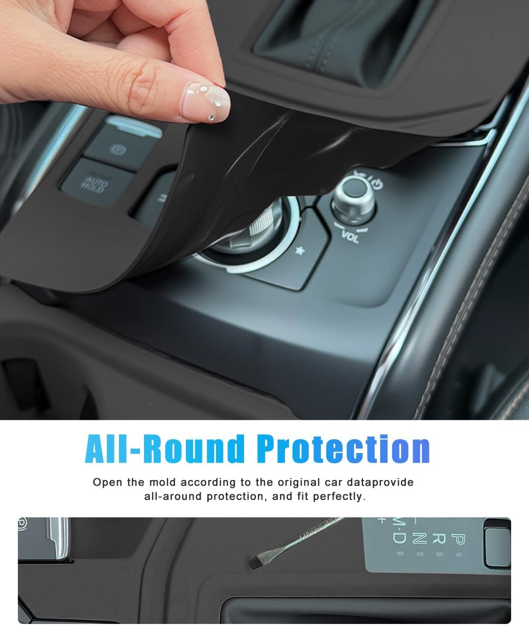 Highlights the product's ability to provide comprehensive protection for the car's interior controls, emphasizing its perfect fit and coverage.