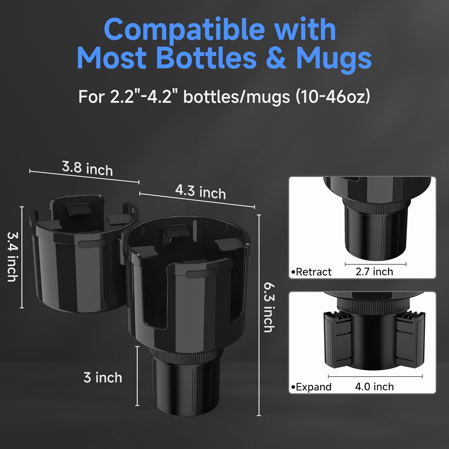 DYLEN Car Cup Holder Expander: Infographics