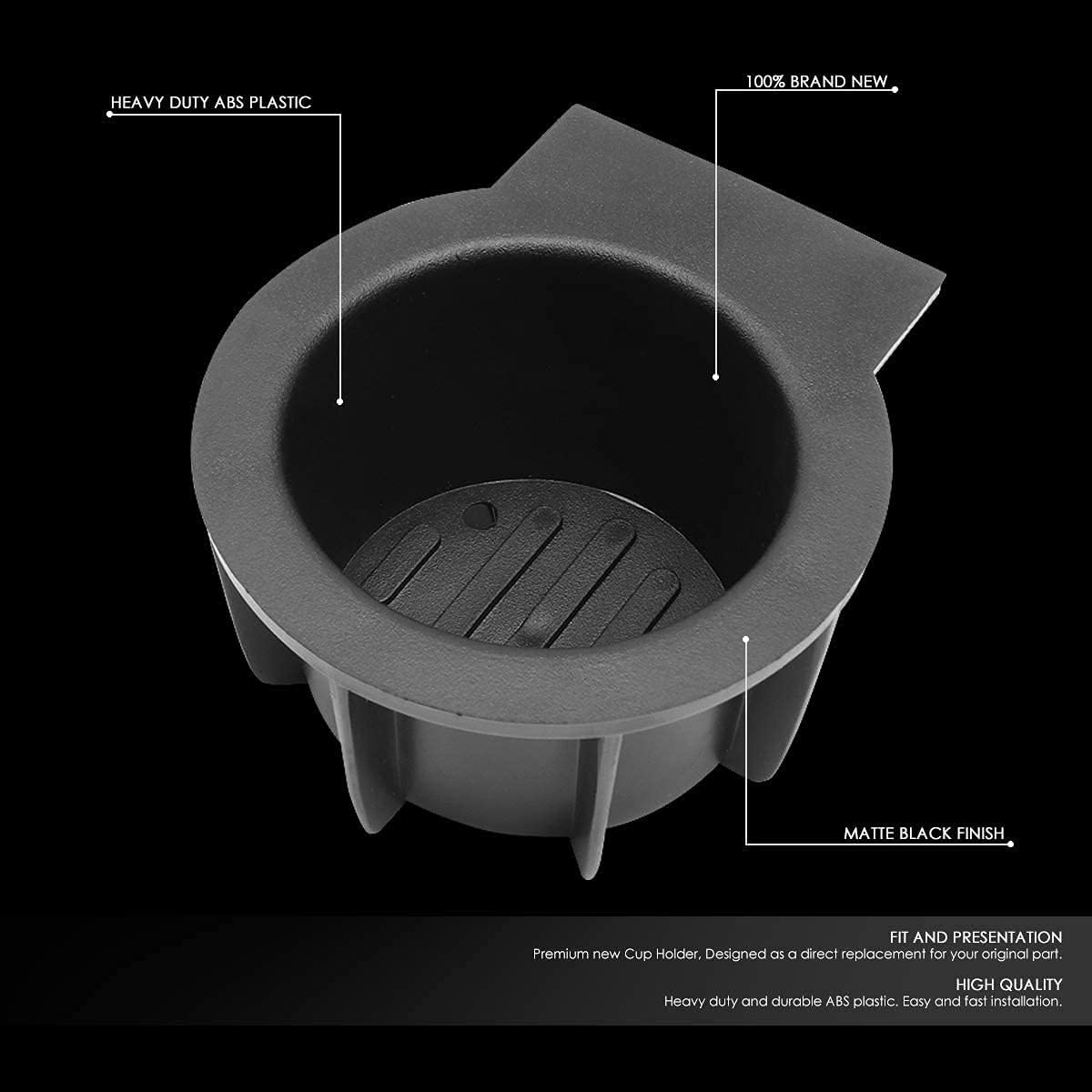 DNA MOTORING Front Center Console Cup Holder Insert Replacement Compatible with 04-14…: Infographics