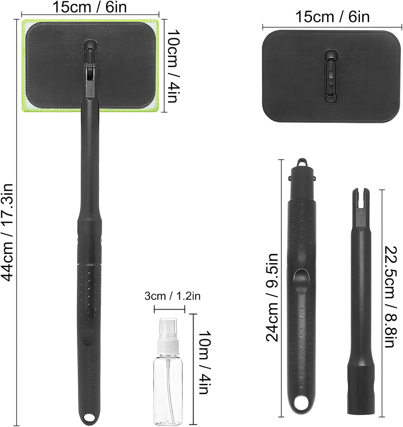 Provides exact measurements of the product components to help customers understand the size and scale of the item.