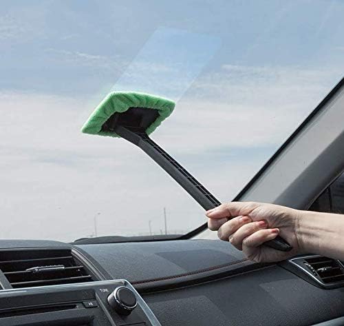 Demonstrates the proper use of the product for cleaning car windshields, showing its ease of use and effectiveness.
