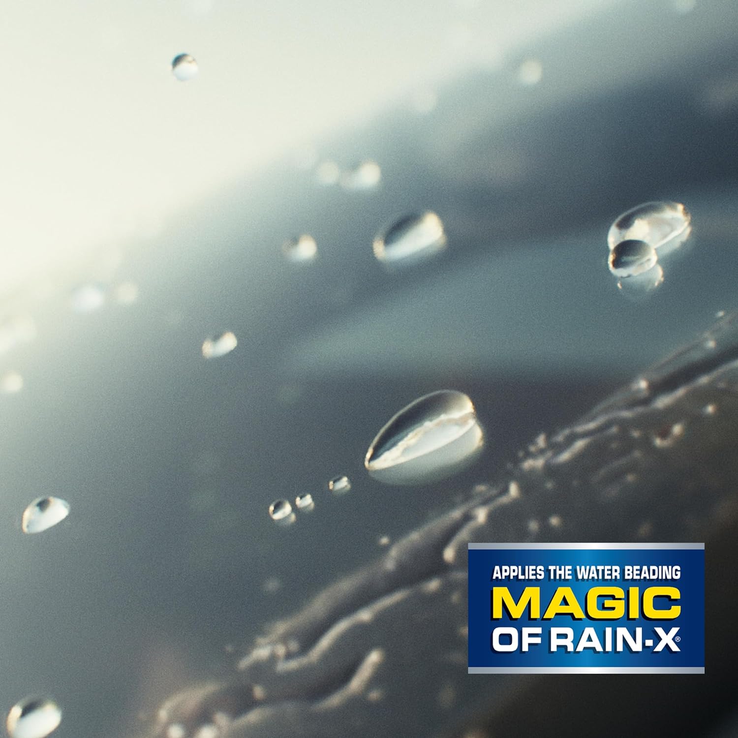 Demonstrates the product's water-repellent properties, showing how it creates beading on surfaces for effective water resistance.