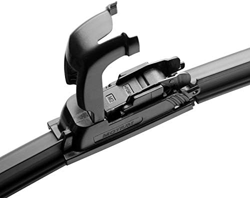 Highlights the specific components and structure of a windshield wiper, showing how it attaches and functions.