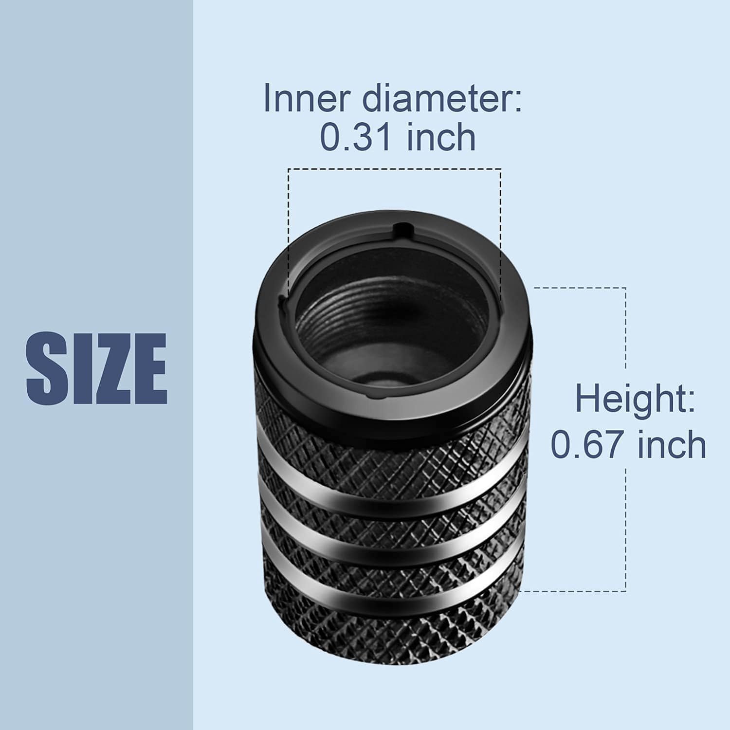 Provides exact measurements of the product's inner diameter and height to help customers understand its size and fit for their needs.