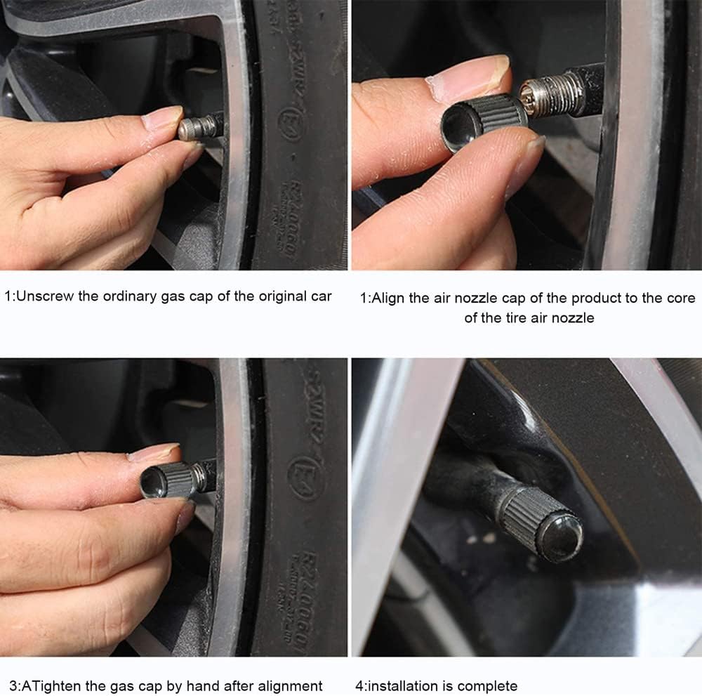 Demonstrates the step-by-step process of installing a specialized tire valve cap, helping customers understand how easy it is to use the product.