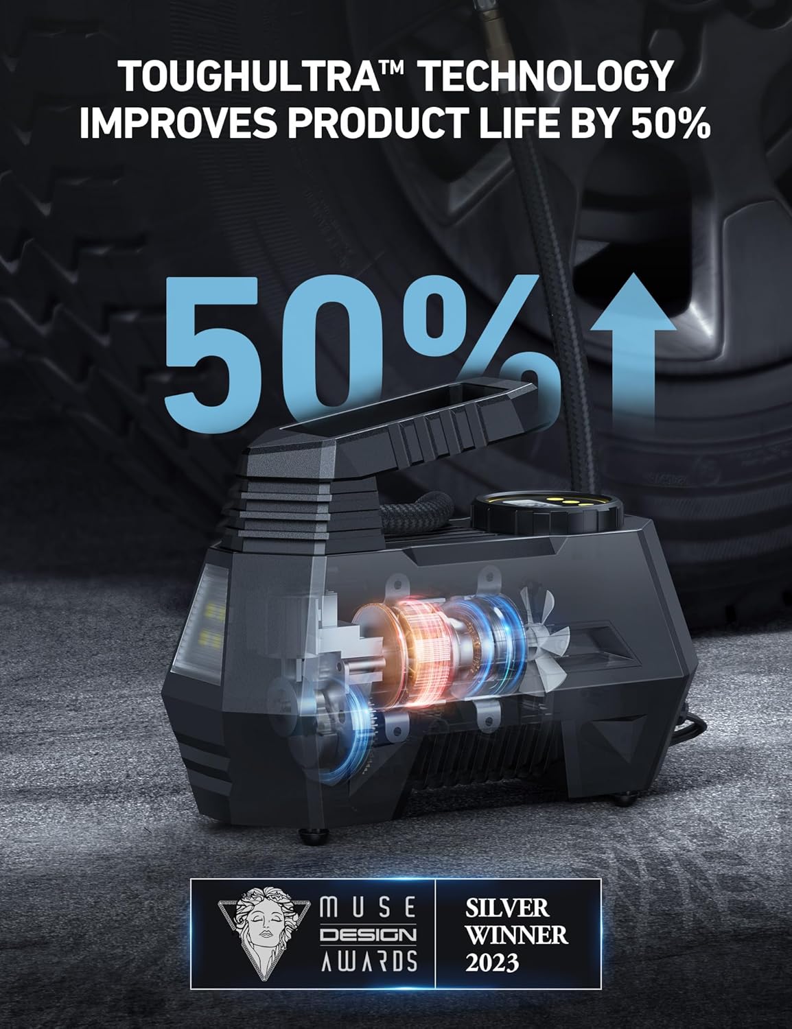 AstroAI Tire Inflator Portable Air Compressor Air Pump for Car Tires-Car Accessories: Infographics