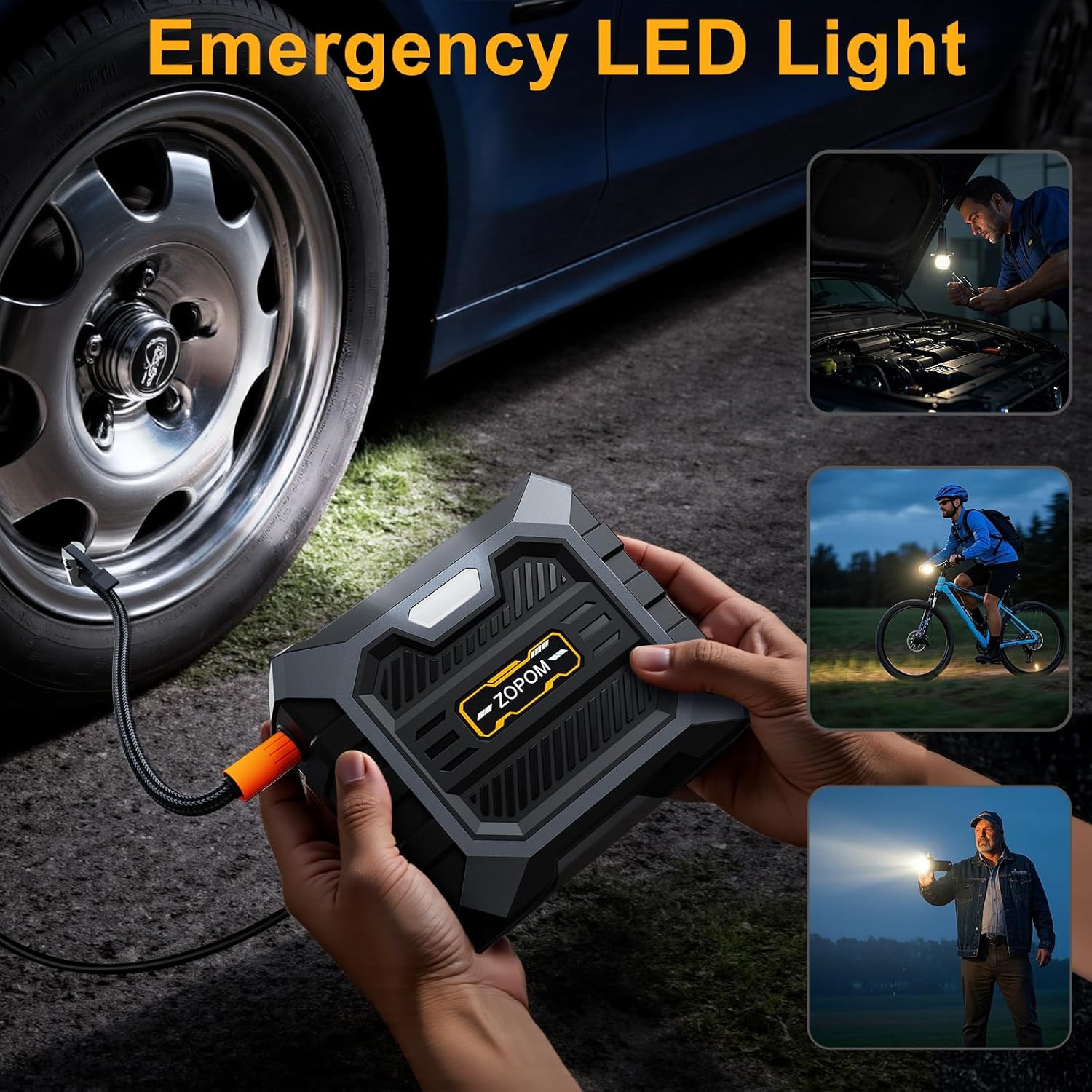 Tire Inflator Portable Air Compressor DC 12V Portable Air Compressor with Digital…: Infographics