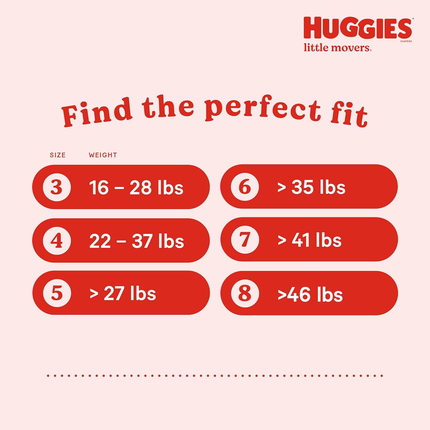 Assists parents in selecting the correct diaper size based on their child's weight, ensuring a comfortable and secure fit.