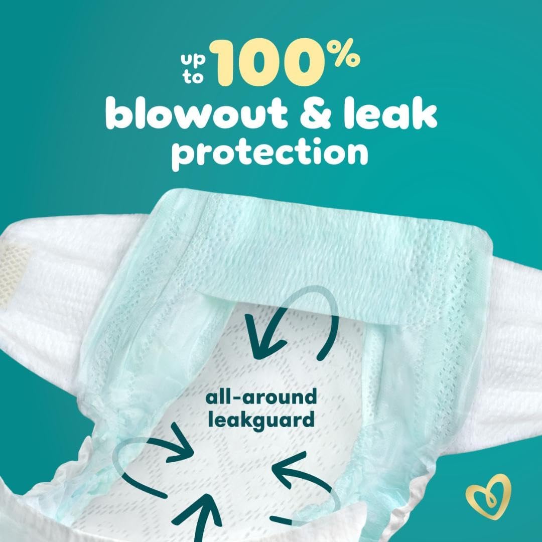 Highlights the diaper's superior leak protection feature to reassure parents about its effectiveness in preventing messes.