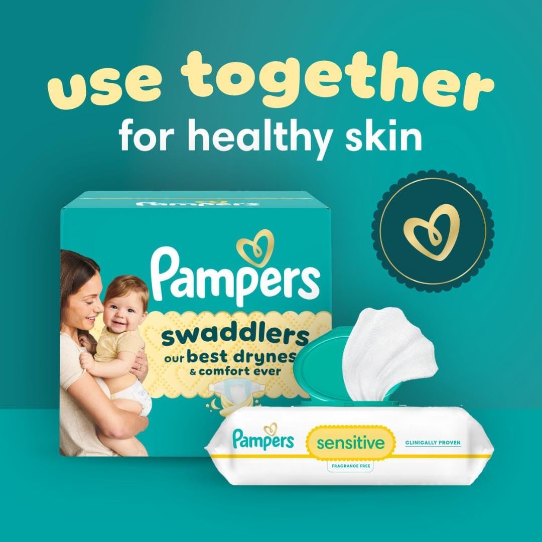 Demonstrates how using Pampers diapers and wipes together promotes healthy skin for babies.