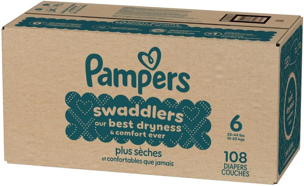 Highlights the product's key benefits of superior dryness and comfort to reassure parents about the diaper's performance.