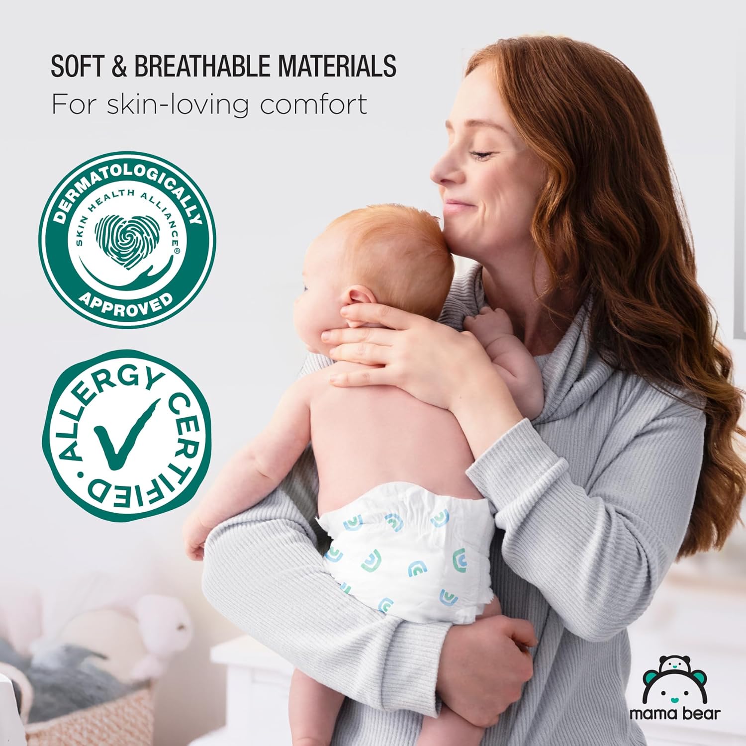 Emphasizes the comfort and skin-friendliness of the product materials to reassure parents about their baby's comfort. Highlights safety certifications to build trust in the product's suitability for…
