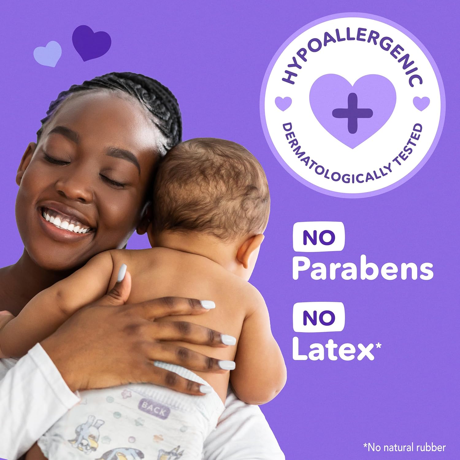 Reassures parents that the product is safe and gentle for babies with sensitive skin or allergies. Highlights that the product has been scientifically tested for skin safety, building trust with…