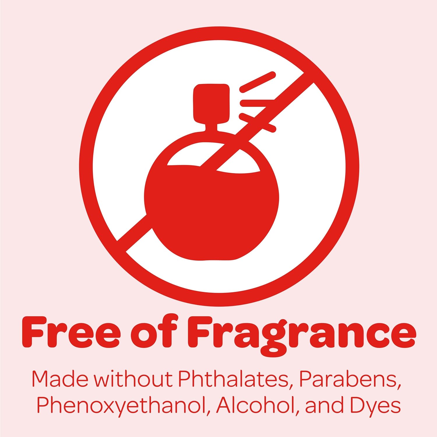 Highlights that the product is free of fragrances and other potentially irritating ingredients, appealing to consumers with sensitivities or those seeking more natural products.
