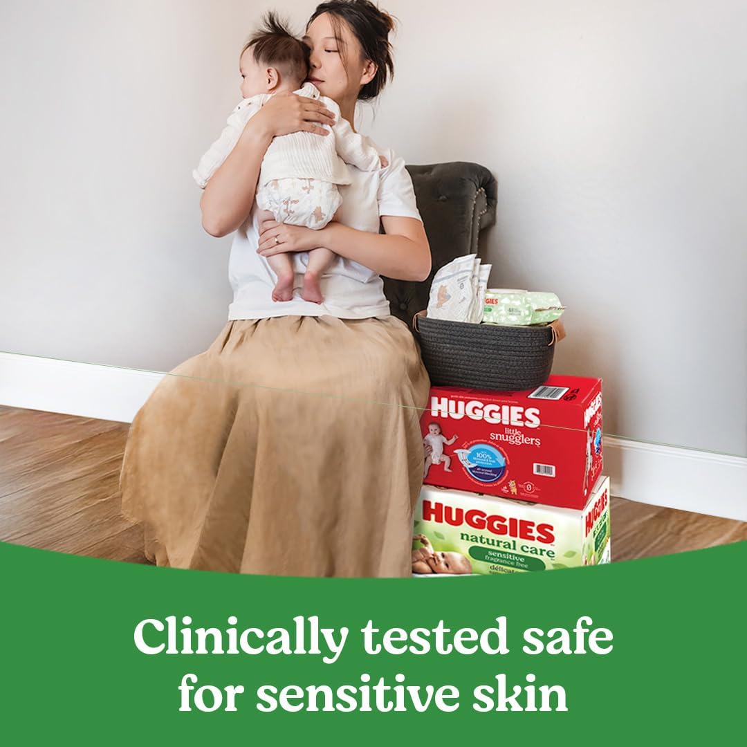 Reassures parents that Huggies diapers and wipes are safe for their baby's sensitive skin, backed by clinical testing. Depicts a tender moment between mother and baby to create an emotional…