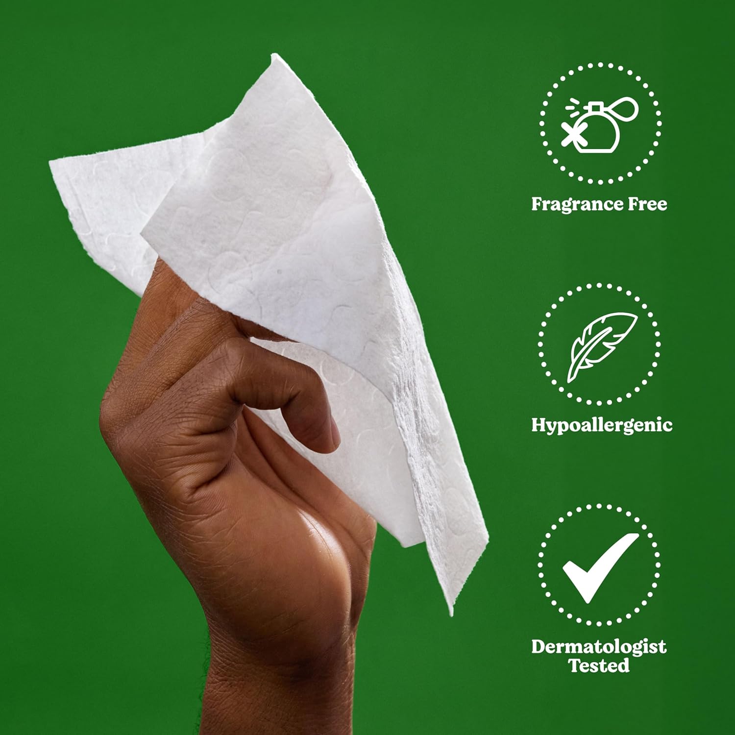Highlights multiple health and safety benefits of the product to reassure customers with sensitive skin or allergies.