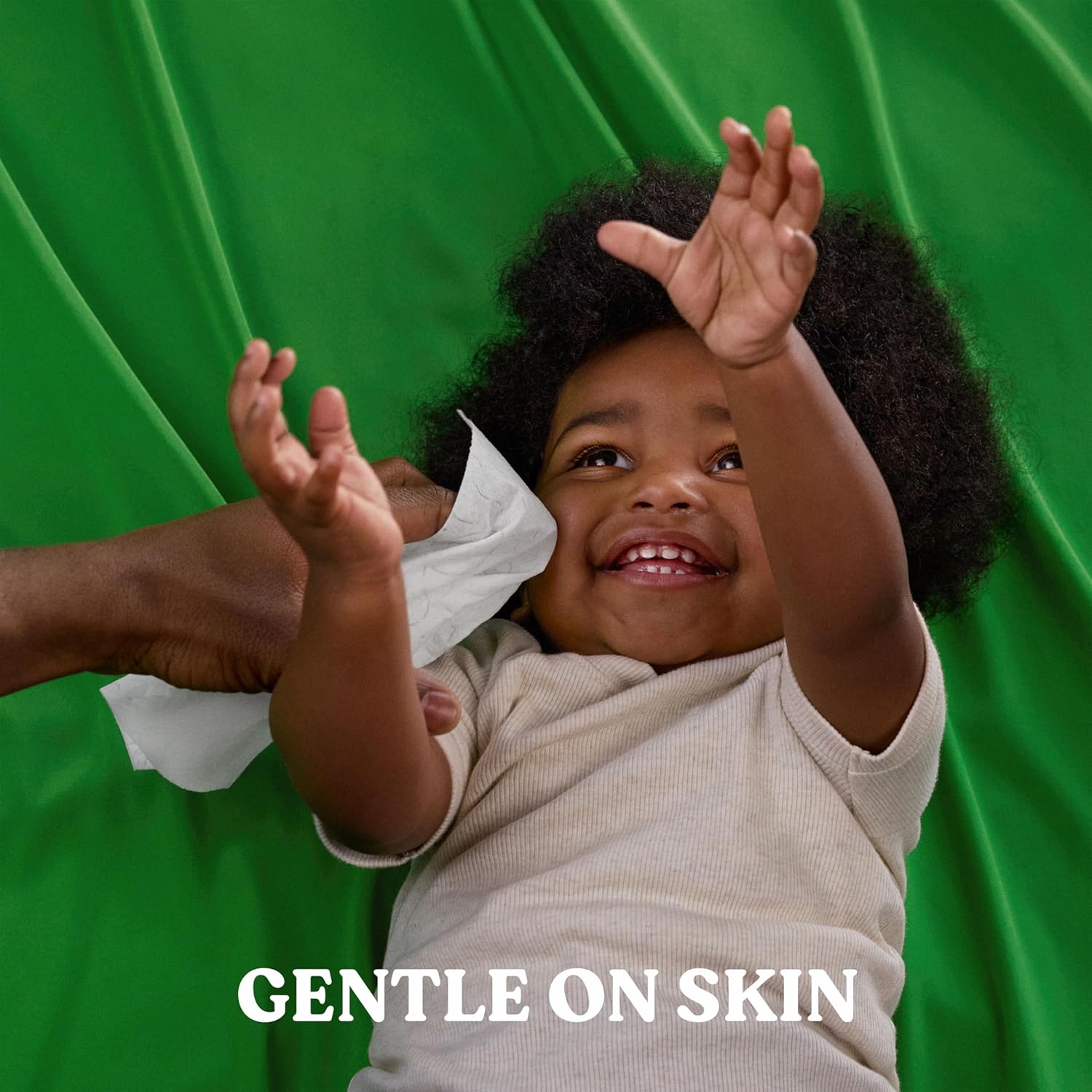 Emphasizes that the product is gentle and safe for sensitive skin, particularly for children.
