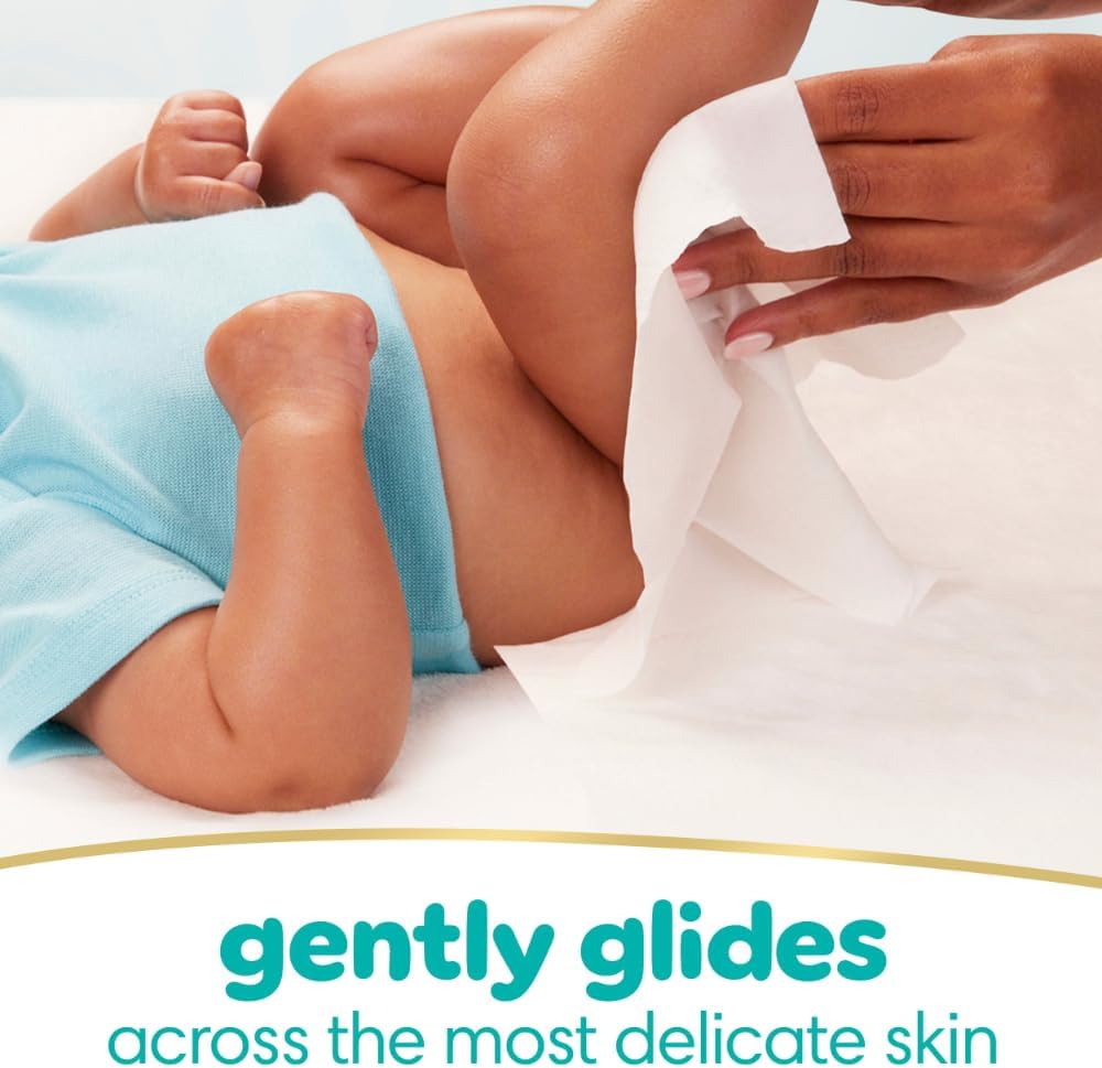 Emphasizes the product's gentle nature, showing it's safe and comfortable for use on delicate baby skin.