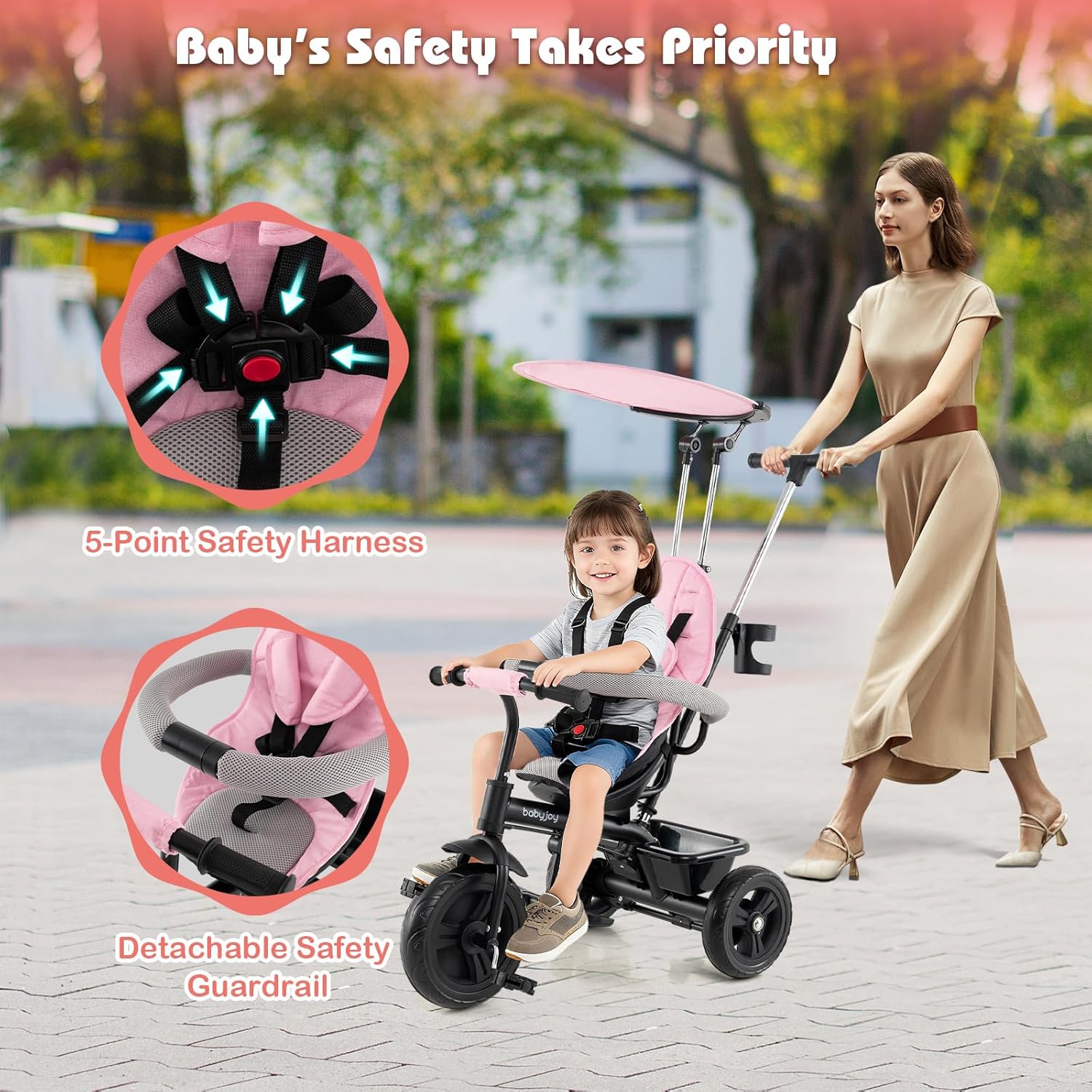 BABY JOY Toddler Tricycle: Infographics