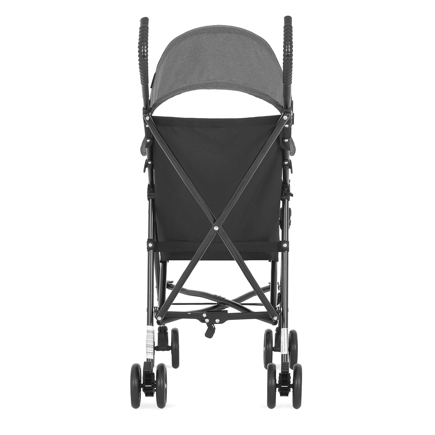 Shows the full size and structure of the stroller to help shoppers understand its overall dimensions and design.