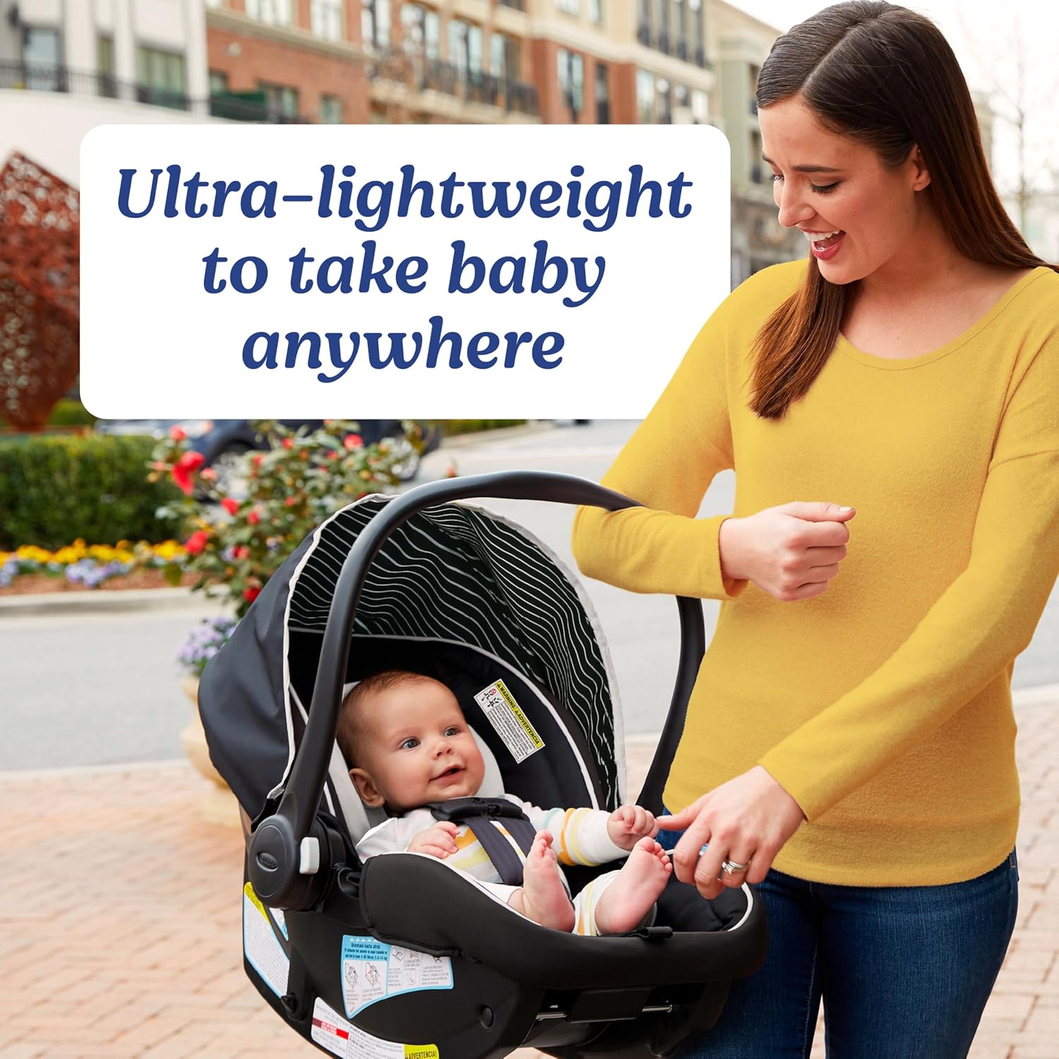 Emphasizes the product's lightweight design, making it easy for parents to transport their baby anywhere.