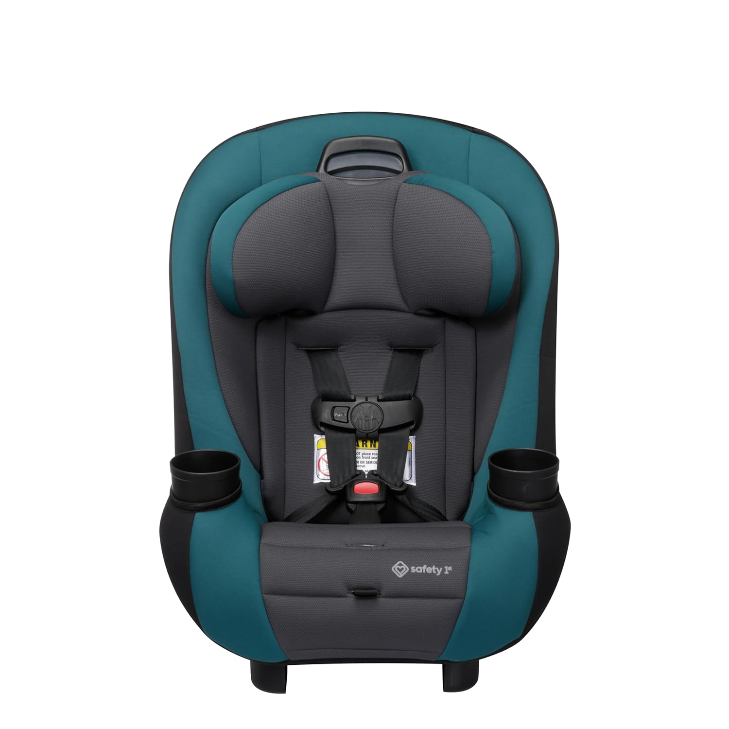 Highlights the safety features of the car seat, focusing on the secure harness system and padded design to reassure parents about child protection.