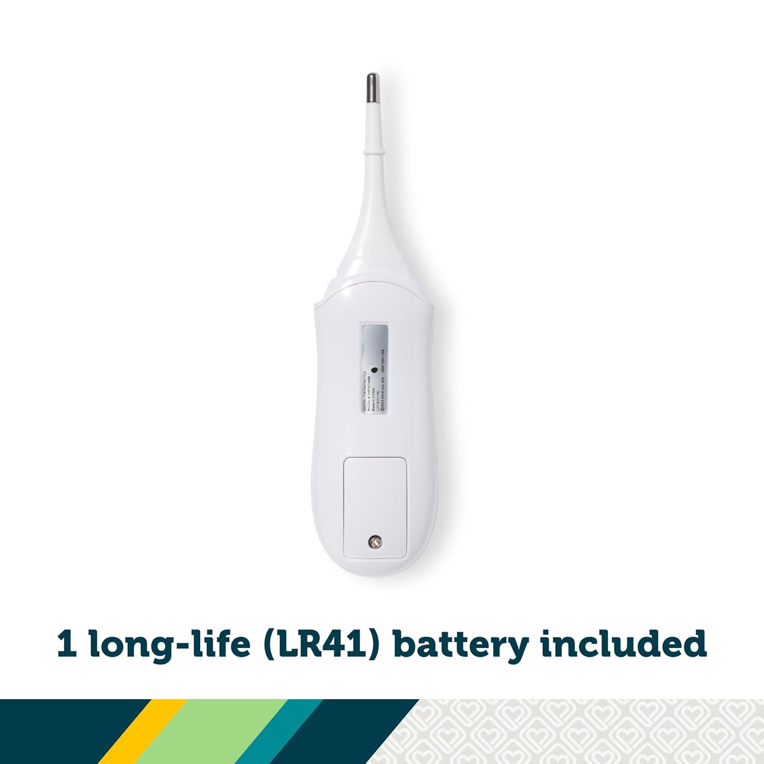 Informs the customer that the product comes with a long-life battery, eliminating the need for immediate additional purchases.