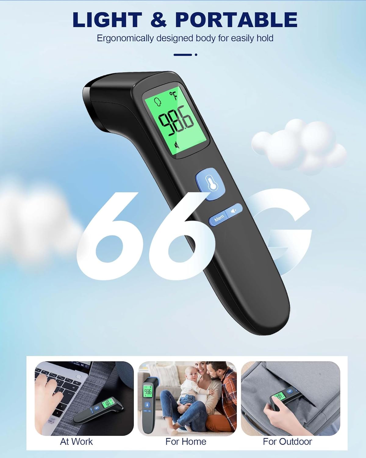 Highlights the product's lightweight and portable nature, emphasizing its ergonomic design for easy handling in various settings. Demonstrates the product's versatility by showing its use in…