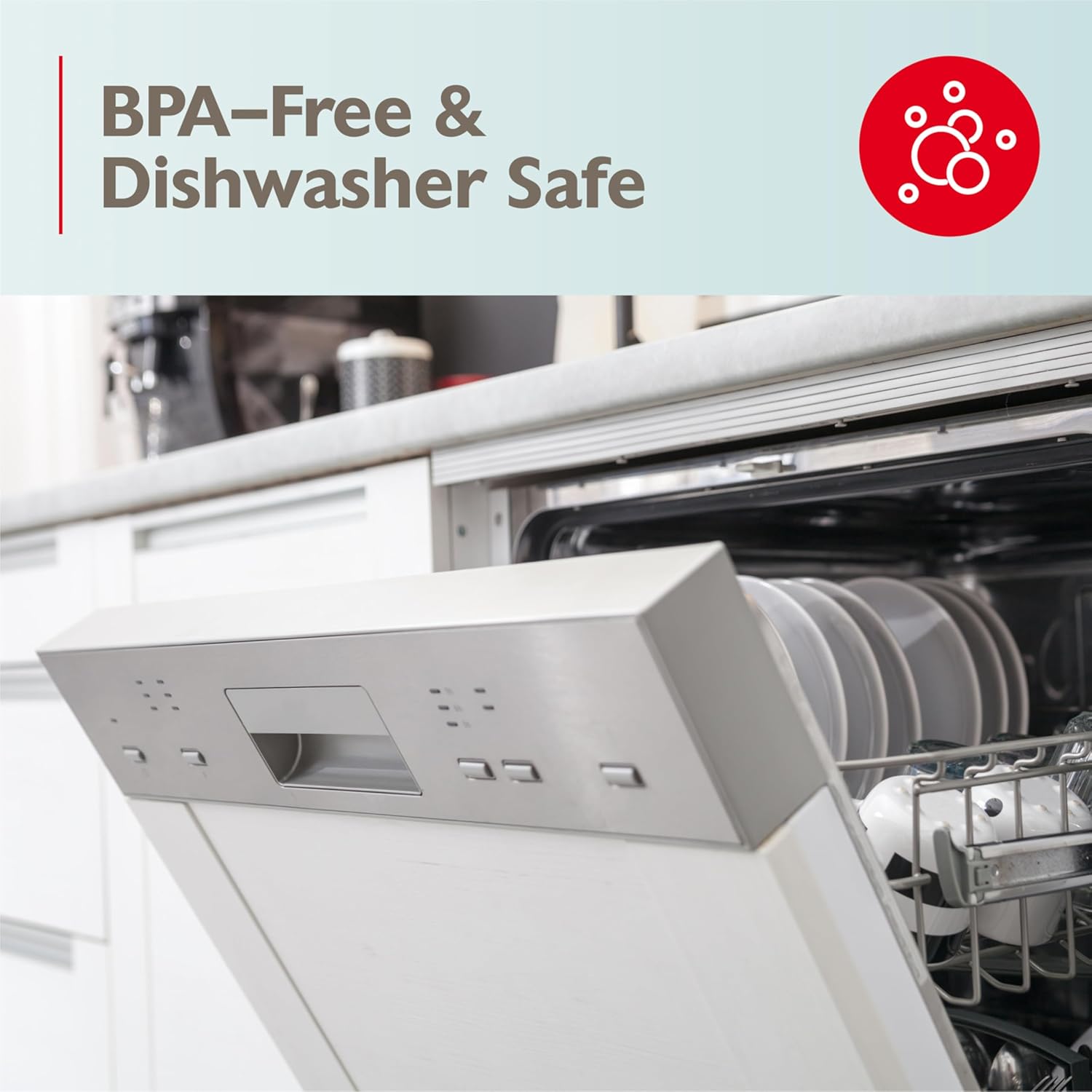 Reassures customers that the product is safe for use and easy to clean, addressing common concerns about food safety and convenience.