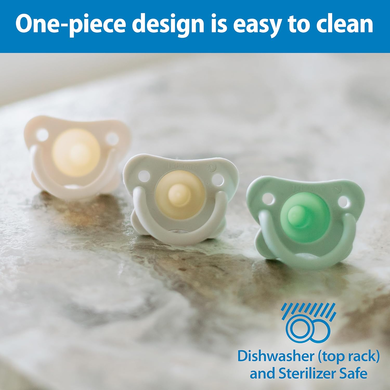 Dr. Brown's HappyPaci 100% Silicone Pacifier 0-6m: Infographics