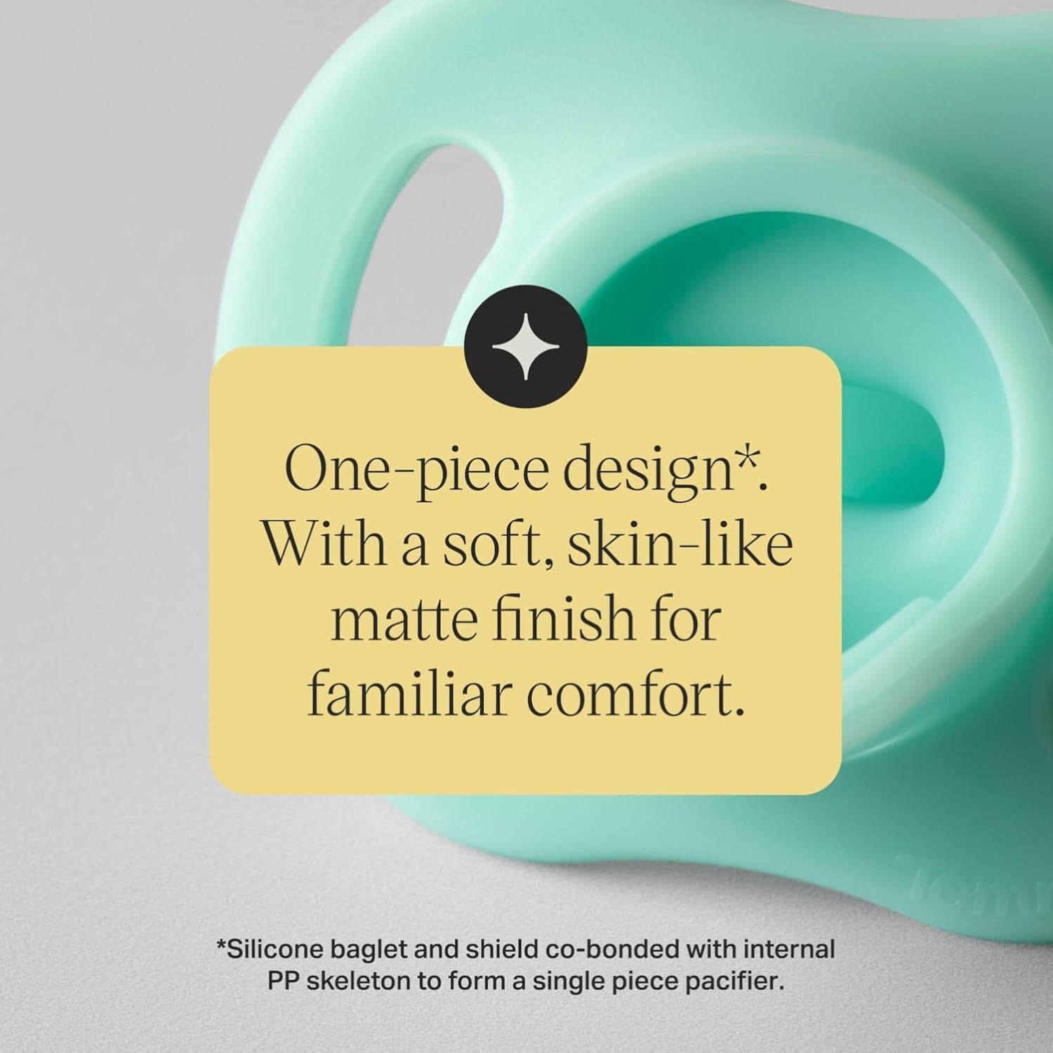 Highlights the product's seamless construction and comfortable texture to reassure parents about its safety and comfort for their baby.