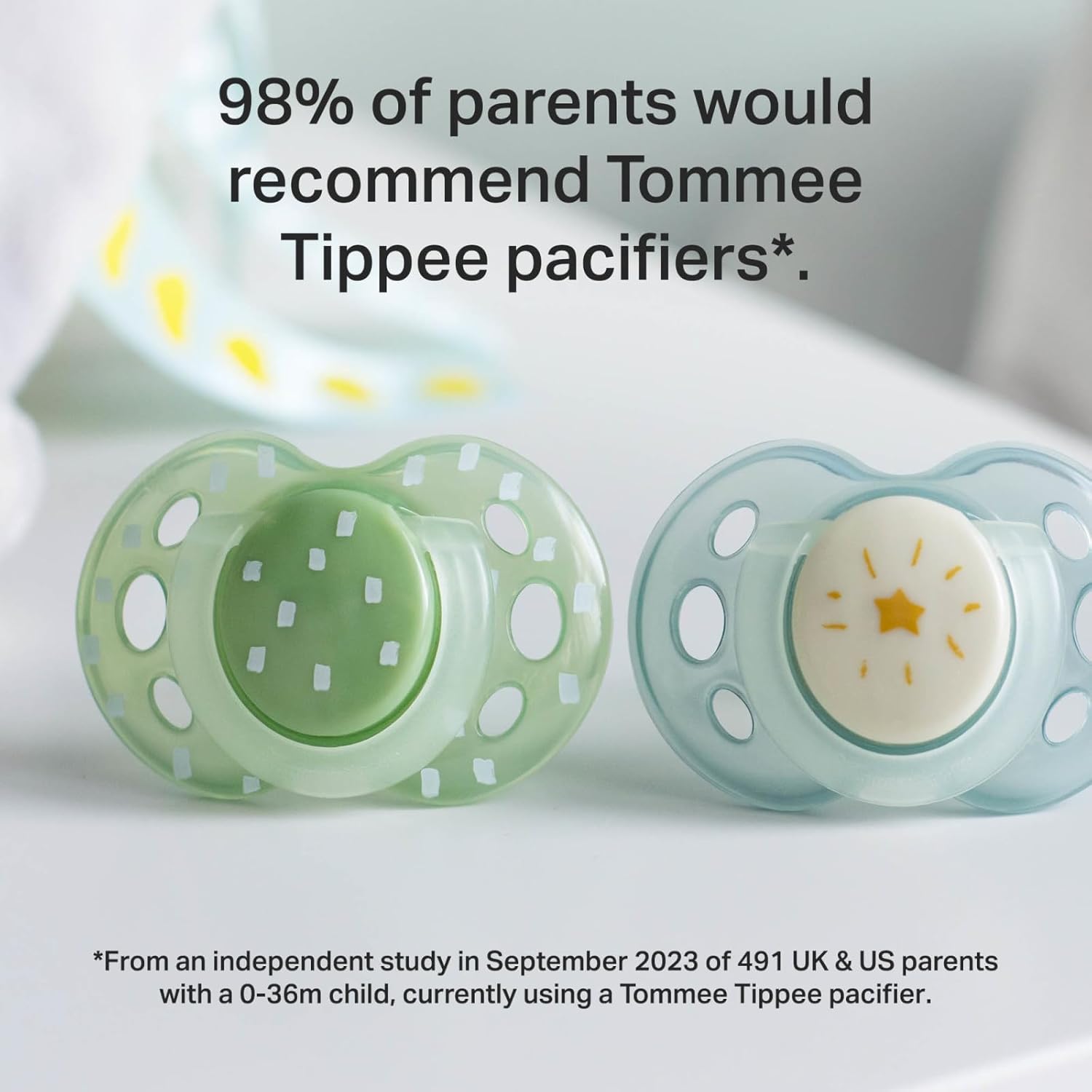 Builds trust and credibility by showcasing a high percentage of parent recommendations for the product.