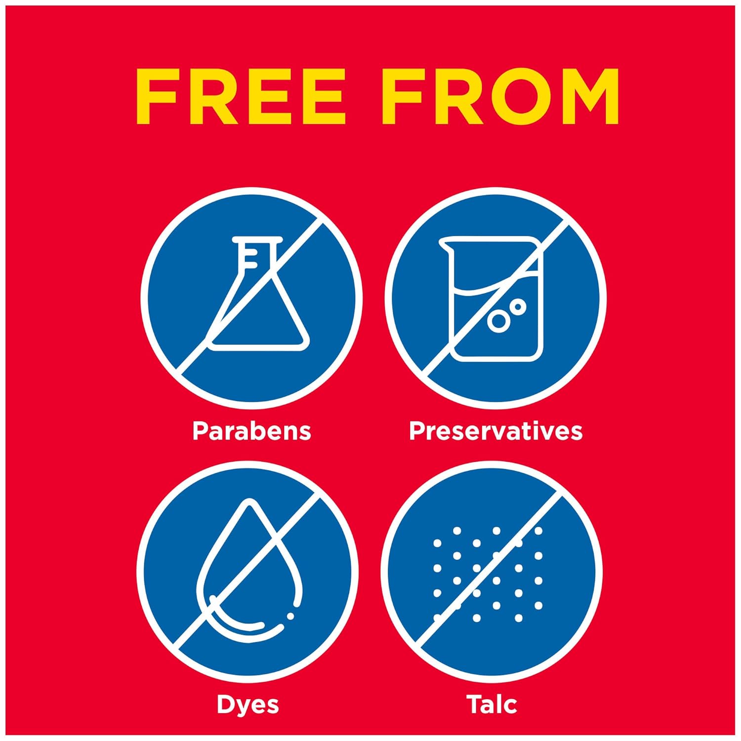 Highlights that the product is free from potentially harmful or controversial ingredients to reassure customers about its safety and purity.