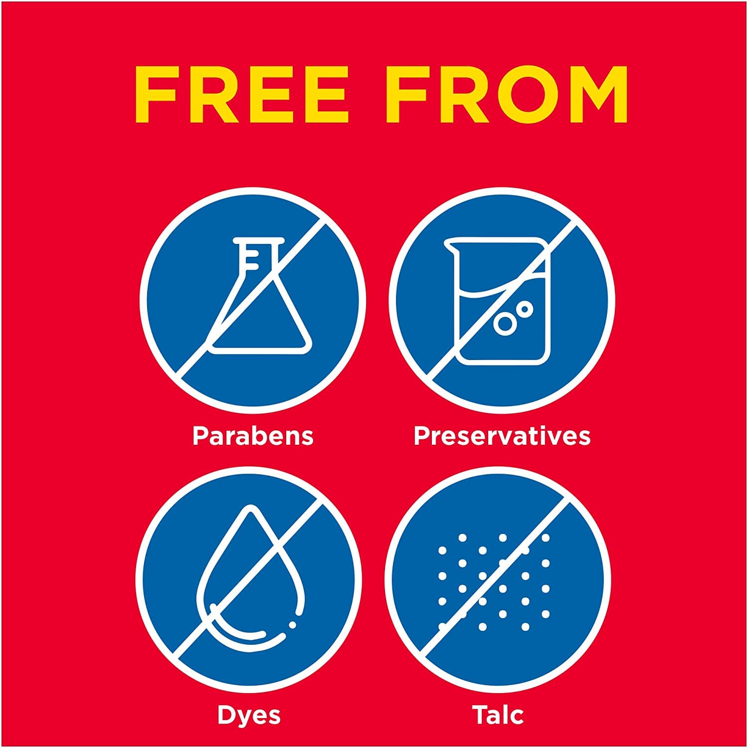 Highlights that the product is free from potentially harmful or controversial ingredients, reassuring customers about its safety and purity.