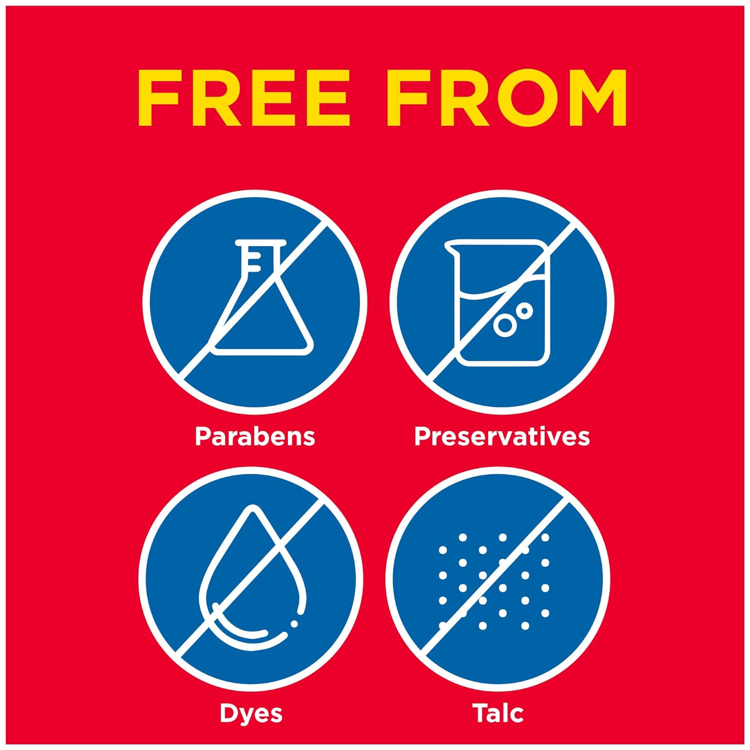 Highlights that the product is free from potentially harmful or controversial ingredients, reassuring customers about its safety and purity.