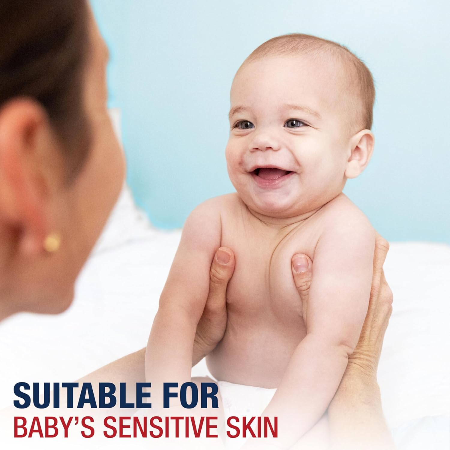 Emphasizes that the product is suitable for a baby's delicate skin, reassuring parents about its gentleness and safety.