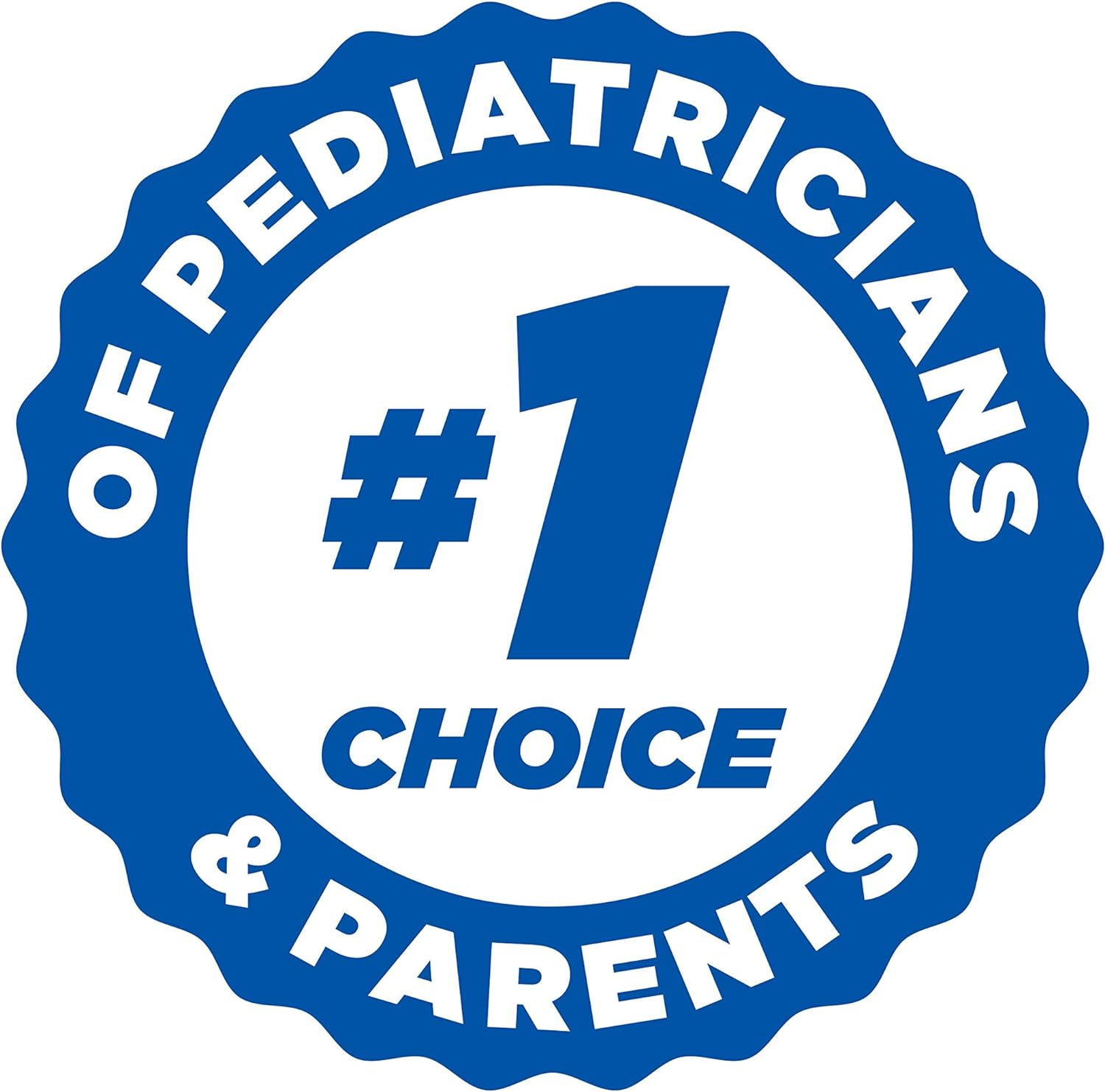 Communicates that the product is the #1 choice of pediatricians and parents, building trust and credibility.