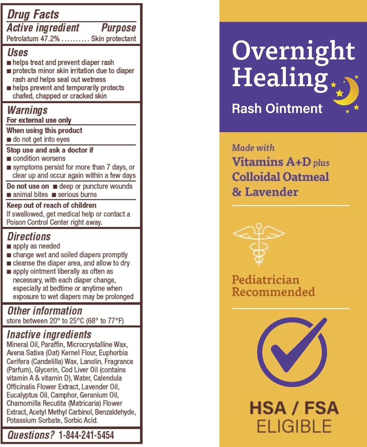 A+D Overnight Healing Diaper Rash Ointment: Infographics