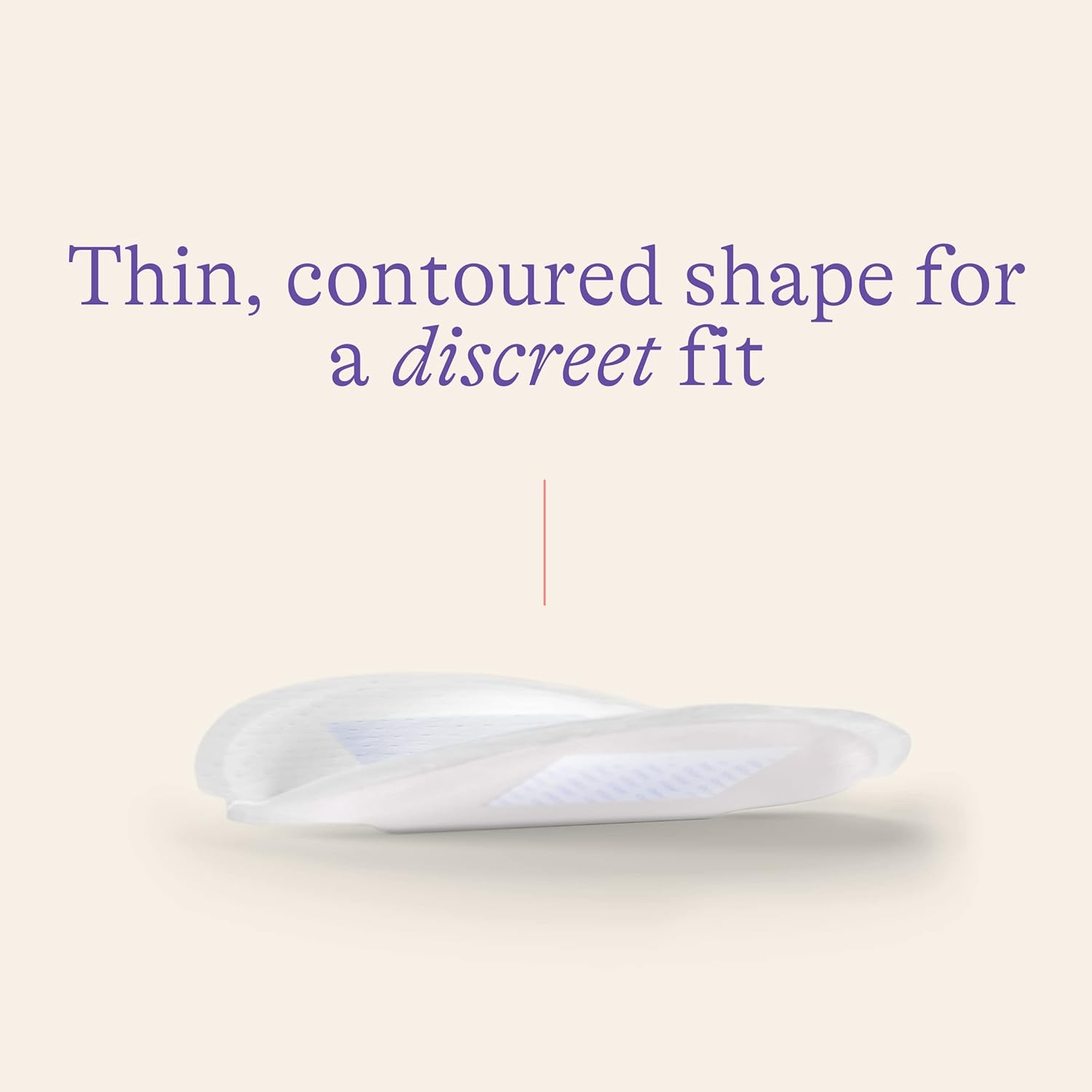 Emphasizes the product's slim and discreet design, reassuring customers about comfort and invisibility under clothing.