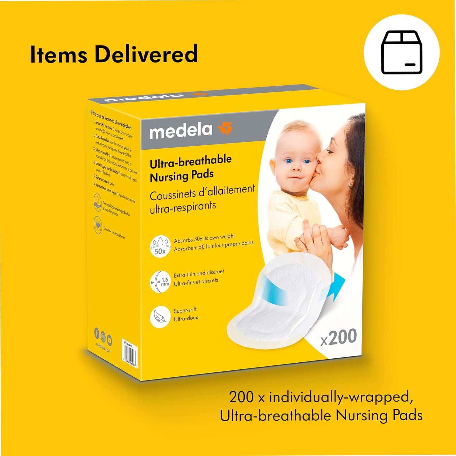 Medela Ultra-Breathable Nursing Pads: Infographics