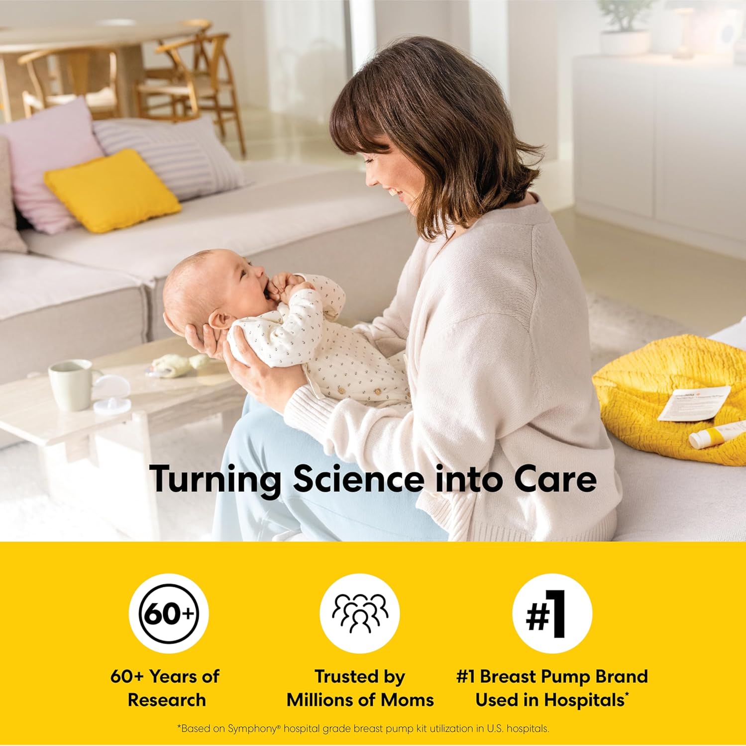Highlights the brand's expertise, widespread trust, and professional-grade quality to reassure new mothers about the product's reliability and effectiveness.