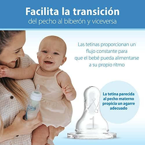 Explains how the product facilitates an easy transition between breastfeeding and bottle feeding for babies. Highlights the product's nipple design that mimics a mother's breast to ensure proper…