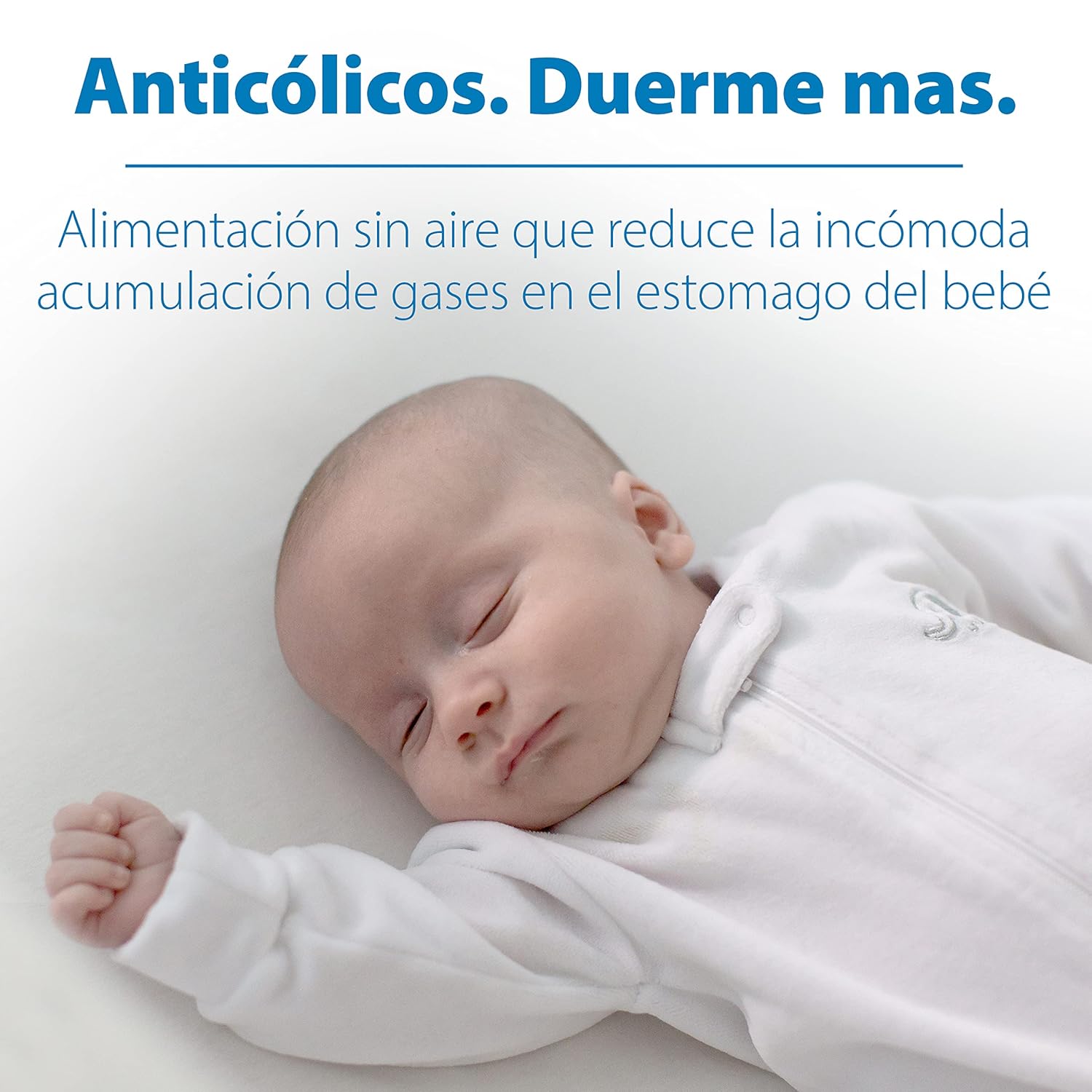 Highlights the product's ability to reduce gas buildup in baby's stomach, promoting better sleep.