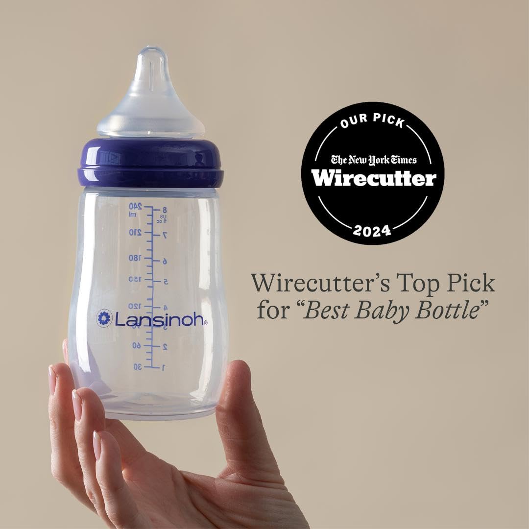 Highlights the product's recognition as the best baby bottle by a reputable review source, building trust and credibility with potential buyers.