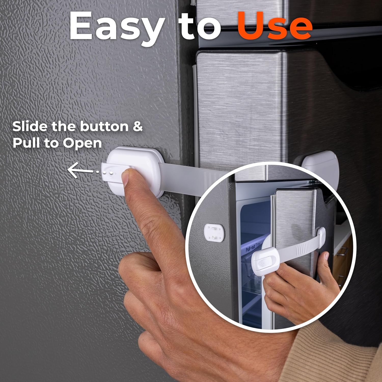 Demonstrates the simple process of using the product, emphasizing its user-friendly design. Highlights the product's ease of use as its primary benefit, appealing to consumers who value simplicity.