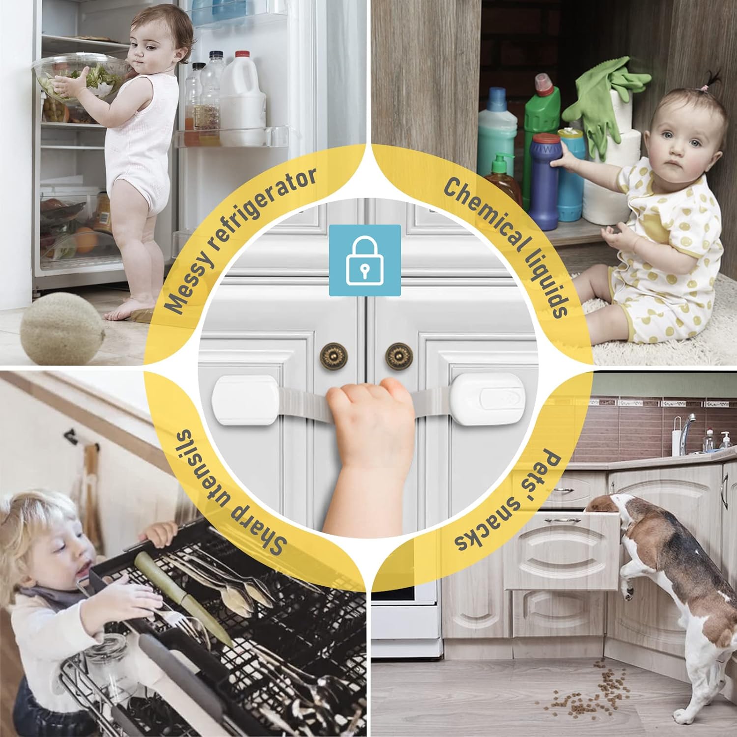 4our Kiddies Child Proof Cabinet Locks for Baby Proofing: Infographics
