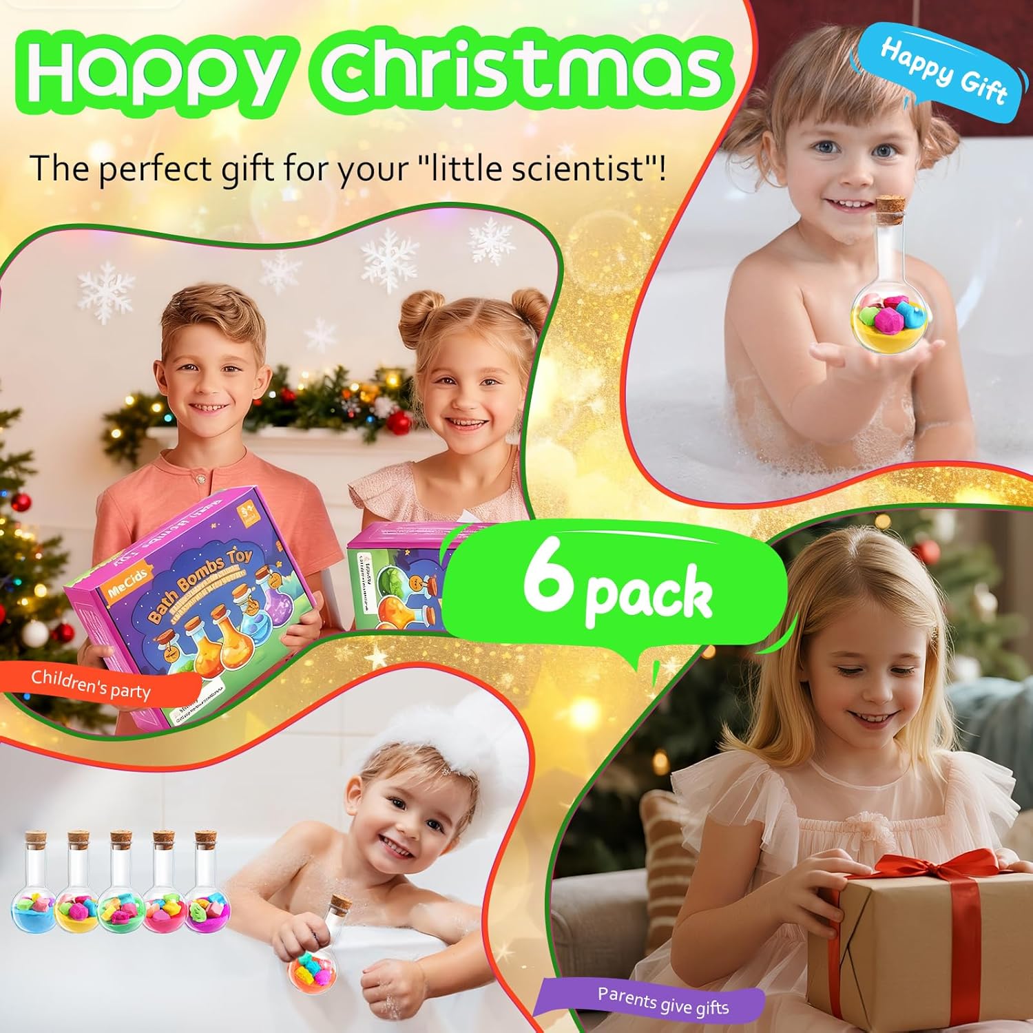 MeCids Magic Potion Bubble Bath Bombs for Kids -Bath Color Tablets Bath Potions for…: Infographics