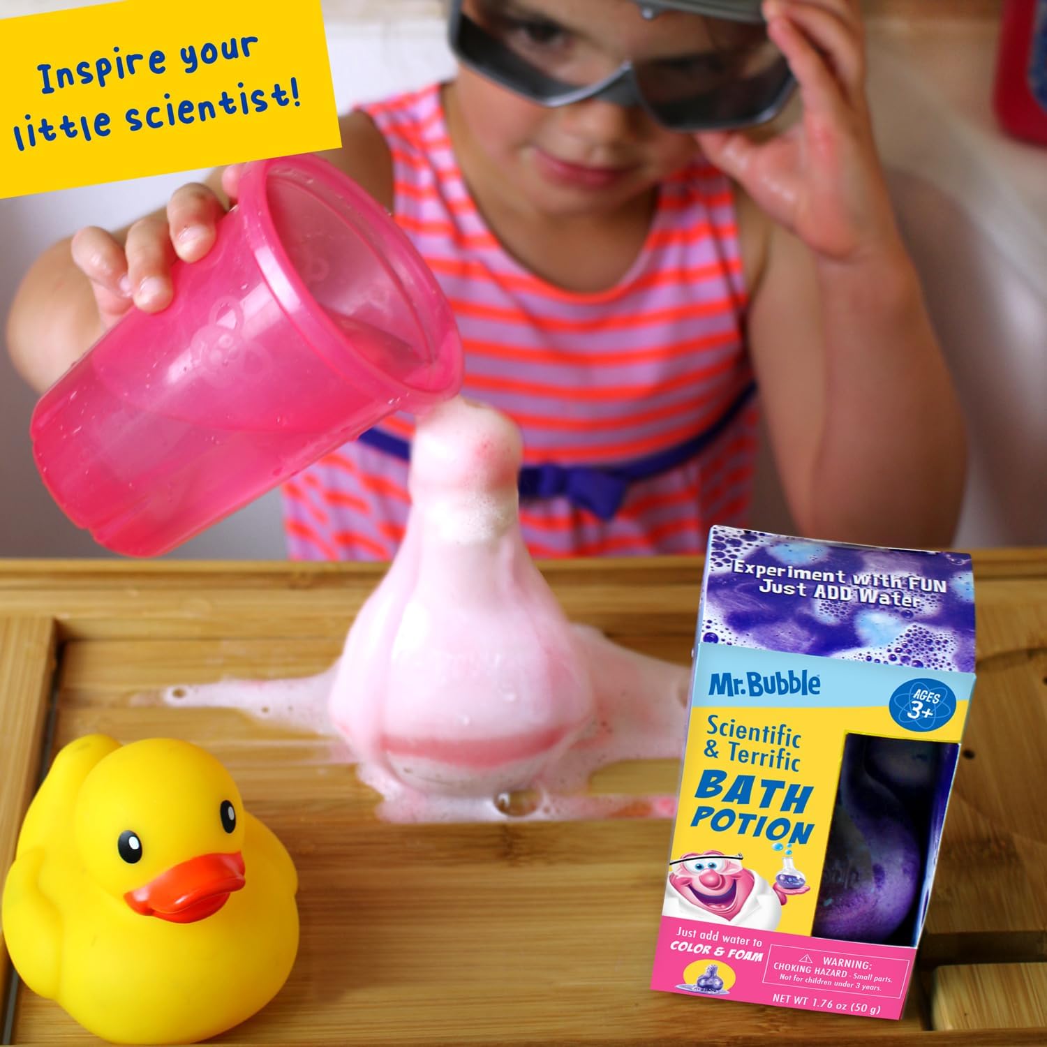 Demonstrates how the product can be used for both educational science experiments and fun bath time activities, appealing to parents who want to combine learning with playtime.