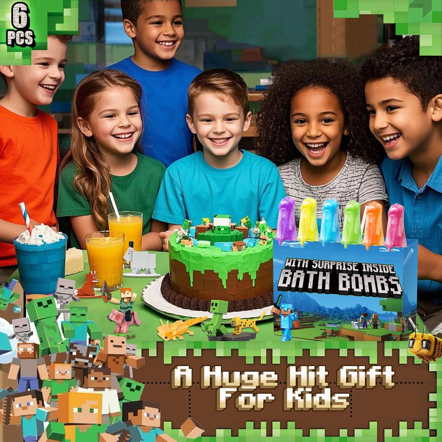 Shows how the product can be used for a themed kids' birthday party, appealing to parents looking for unique party ideas. Highlights the various components included in the product set, showcasing…
